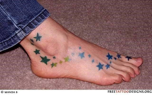 Star ankle tattoo