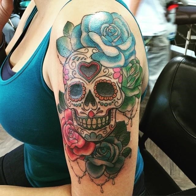 Sugar skull tattoo 44