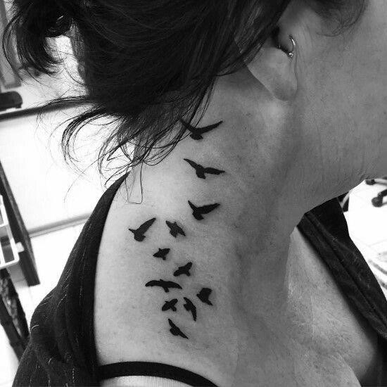 Tattoo on neck for girls 06