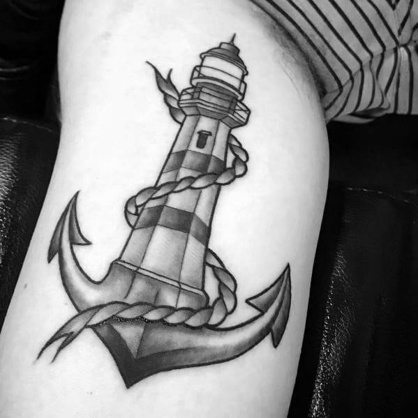 Tattoo simple anchor designs for men on arm