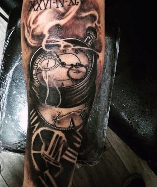 Tattoos with clocks for men