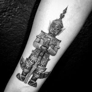 Thai temple guardian tattoo 300×300