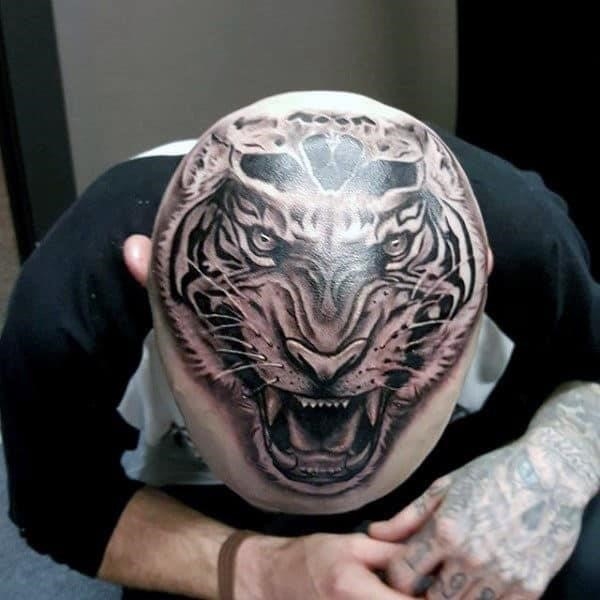 Tiger male head tattoo inspiration