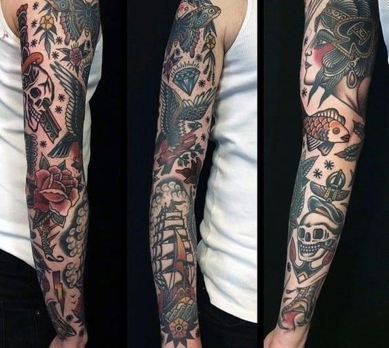 Traditional sleeves tattoos for guys