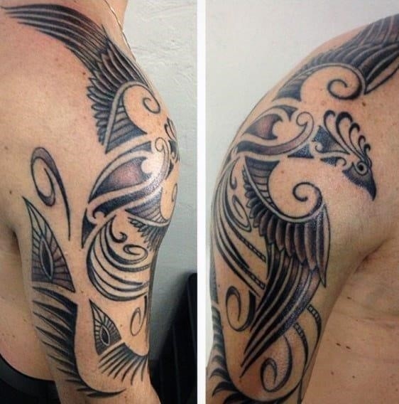 Tribal phoenix tattoos ideas for men