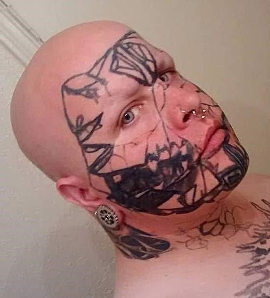 Ugly face worst tattoos