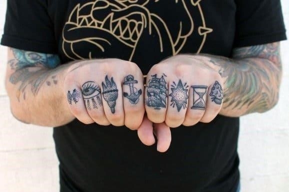 35 Awesome Knuckle Finger Tattoos