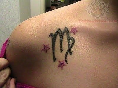 Virgo tattoos on shoulder