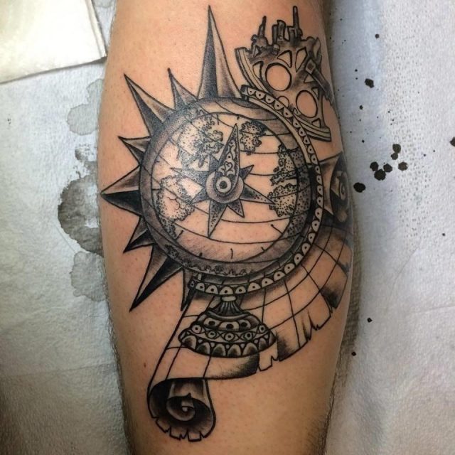 Wanderlust travel tattoo