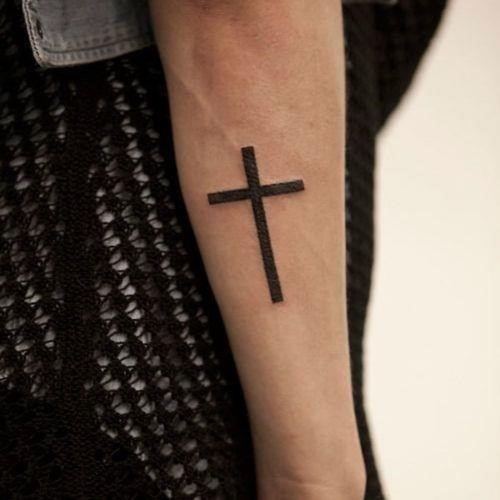 Watercolor tattoo simple cross tattoos for men