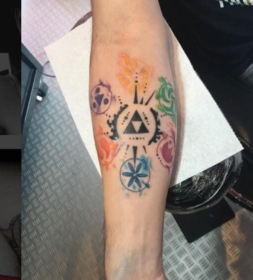 Watercolor zelda tattoos
