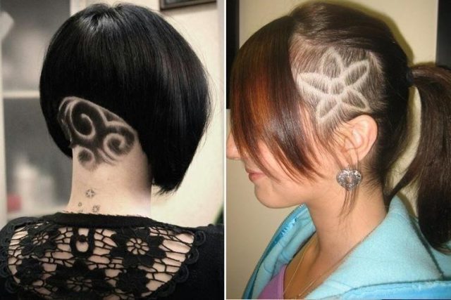 Womens hair tattoo designs