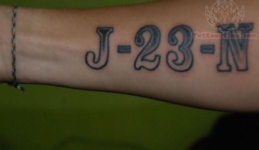Words tattoo design on arm