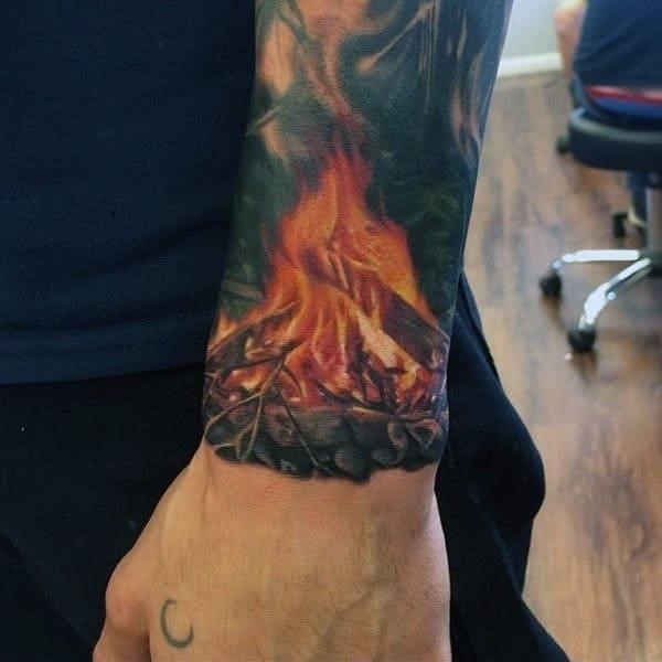 Details 135+ flame tattoo wrist latest